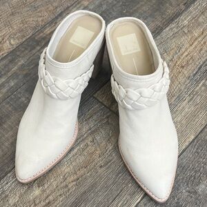 Dolce Vita Cream Braided Mules